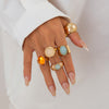 Statement Ring Set, Alloy with Artificial Gemstone Accents, 7 Style Options