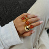 Statement Ring Set, Alloy with Artificial Gemstone Accents, 7 Style Options