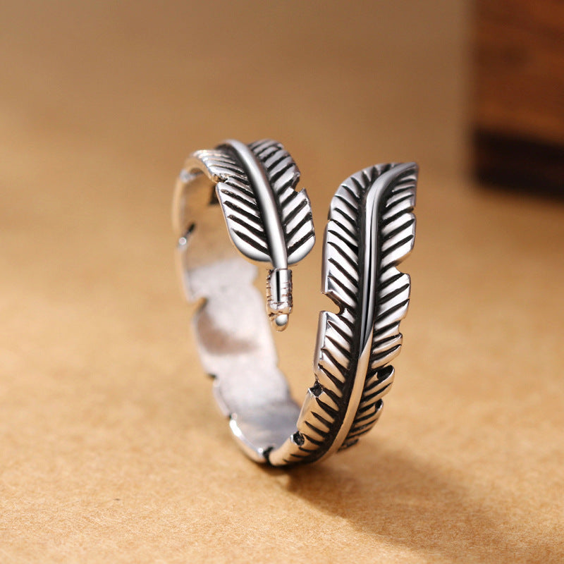 Feather and Leaf Ring, Zinc Alloy with Antique and Polished Finishes, 26 Style Options