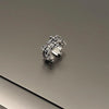 Silver-Tone Open Rings for Women, Ornate Cross Designs, Individual Ring or Two-Ring Set