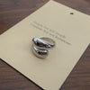 Statement Ring for Women, Assorted Silver-Tone, Gold-Tone and Black Bands with Sculpted and Clear Accent Designs