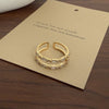 Statement Ring for Women, Assorted Silver-Tone, Gold-Tone and Black Bands with Sculpted and Clear Accent Designs