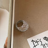 Statement Ring for Women, Assorted Silver-Tone, Gold-Tone and Black Bands with Sculpted and Clear Accent Designs