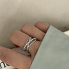 Statement Ring for Women, Assorted Silver-Tone, Gold-Tone and Black Bands with Sculpted and Clear Accent Designs