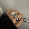Statement Ring for Women, Assorted Silver-Tone, Gold-Tone and Black Bands with Sculpted and Clear Accent Designs