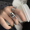 Statement Ring for Women, Assorted Silver-Tone, Gold-Tone and Black Bands with Sculpted and Clear Accent Designs