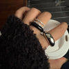 Statement Ring for Women, Assorted Silver-Tone, Gold-Tone and Black Bands with Sculpted and Clear Accent Designs
