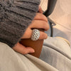 Statement Ring for Women, Assorted Silver-Tone, Gold-Tone and Black Bands with Sculpted and Clear Accent Designs