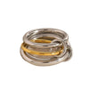 Interlocking Ring for Women, Silver-Tone Copper Geometric Band, Sizes 6-11 - Product view 5