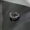 Blue Cubic Zirconia Ring, Silver-Tone Copper, Adjustable Open Band, 32 Style Options