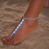 Adjustable Woven Anklets for Women, Colorful Resin Beads with Glow-Style Detail Options - XY-2791 / Glow-in-the-dark anklet