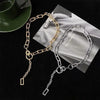 Mixed-Link Metal Necklace, Short Geometric Chain Design in Gold-Tone or Silver-Tone Finish - Personalized silver necklace / Personalized gold necklace