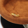 Gold-Tone Stacking Ring for Women, Brushed Band with Marquise or Square Clear Accent