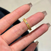Gold-Tone Stacking Ring for Women, Brushed Band with Marquise or Square Clear Accent