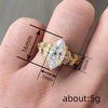 Leaf Vine Accent Ring, Gold-Tone Copper with Oval Center, 5 Colors, Sizes 6-10