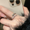 Textured Open Snake Ring, Copper, Gold-Tone or Silver-Tone, Adjustable