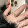 Textured Open Snake Ring, Copper, Gold-Tone or Silver-Tone, Adjustable