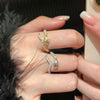 Textured Open Snake Ring, Copper, Gold-Tone or Silver-Tone, Adjustable