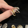 Textured Open Snake Ring, Copper, Gold-Tone or Silver-Tone, Adjustable