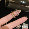 Textured Open Snake Ring, Copper, Gold-Tone or Silver-Tone, Adjustable