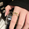 Textured Open Snake Ring, Copper, Gold-Tone or Silver-Tone, Adjustable