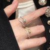 Textured Open Snake Ring, Copper, Gold-Tone or Silver-Tone, Adjustable