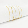 5-Piece Anklet Set for Women, Alloy Chains with Mixed Geometric Designs in Gold or Silver Tone - Product view 3