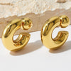 Statement Earrings for Women, Resin Teardrop and Geometric Designs in Gold-Tone or Silver-Tone Finish - Gold