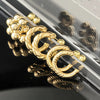 Statement Earrings for Women, Resin Teardrop and Geometric Designs in Gold-Tone or Silver-Tone Finish - style4-68