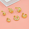 Statement Earrings for Women, Resin Teardrop and Geometric Designs in Gold-Tone or Silver-Tone Finish - style1-86