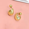 Statement Earrings for Women, Resin Teardrop and Geometric Designs in Gold-Tone or Silver-Tone Finish - Water drop gold