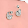 Statement Earrings for Women, Resin Teardrop and Geometric Designs in Gold-Tone or Silver-Tone Finish - Water drop silver
