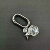 Numbered Dice Keychain with Star and Heart Charms, Oval Clip, 10 Colors