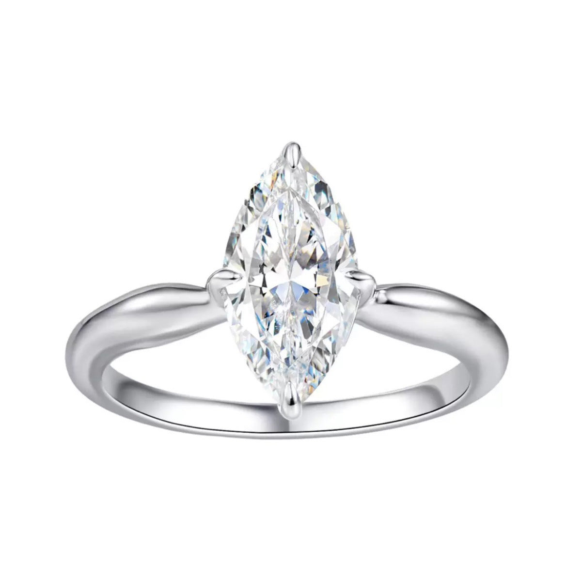 Marquise or Open Accent Ring, Copper with Clear Cubic Zirconia, 3 Individual Styles