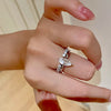 Marquise or Open Accent Ring, Copper with Clear Cubic Zirconia, 3 Individual Styles