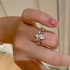 Marquise or Open Accent Ring, Copper with Clear Cubic Zirconia, 3 Individual Styles