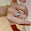 Marquise or Open Accent Ring, Copper with Clear Cubic Zirconia, 3 Individual Styles