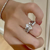Marquise or Open Accent Ring, Copper with Clear Cubic Zirconia, 3 Individual Styles