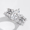 Marquise or Open Accent Ring, Copper with Clear Cubic Zirconia, 3 Individual Styles