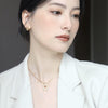 Square Frame Pendant Necklace for Women, Copper Pendant on Titanium Steel Chain, 40 cm with 5 cm Extension - Product view 4