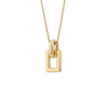 Square Frame Pendant Necklace for Women, Copper Pendant on Titanium Steel Chain, 40 cm with 5 cm Extension - Product view 5