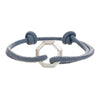 Adjustable Woven Rope Bracelet, Handmade Band with Alloy Geometric Details, Two Design Options - ZJ14215