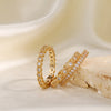 Stacking Ring Set, Gold-Plated Copper with Clear Accents, 3 Pieces, Sizes 6-10