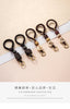 Braided Cord Keychain with Wood and Decorative Beads, Brown Loop, 5 Designs