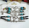 Layered Beaded Anklets for Women, Heart Details with Glass Beads and Coconut Shell-Style Accents - 2925 three-color card packaging