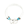 Layered Beaded Anklets for Women, Heart Details with Glass Beads and Coconut Shell-Style Accents - Product view 5