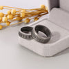 Rune-Pattern Ring for Men and Women, Antique Silver-Tone Band in 6 mm or 8 mm Width