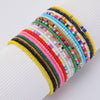10-Piece Beaded Anklet Set for Women, Multicolor Resin Rice Beads with Beach-Inspired Designs - Product view 2