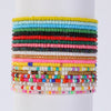 10-Piece Beaded Anklet Set for Women, Multicolor Resin Rice Beads with Beach-Inspired Designs - Product view 3