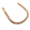 Adjustable Zircon Bracelet for Women, Rose Gold-Tone Copper Chain, 15 cm with Two 2 cm Extensions - Product view 5